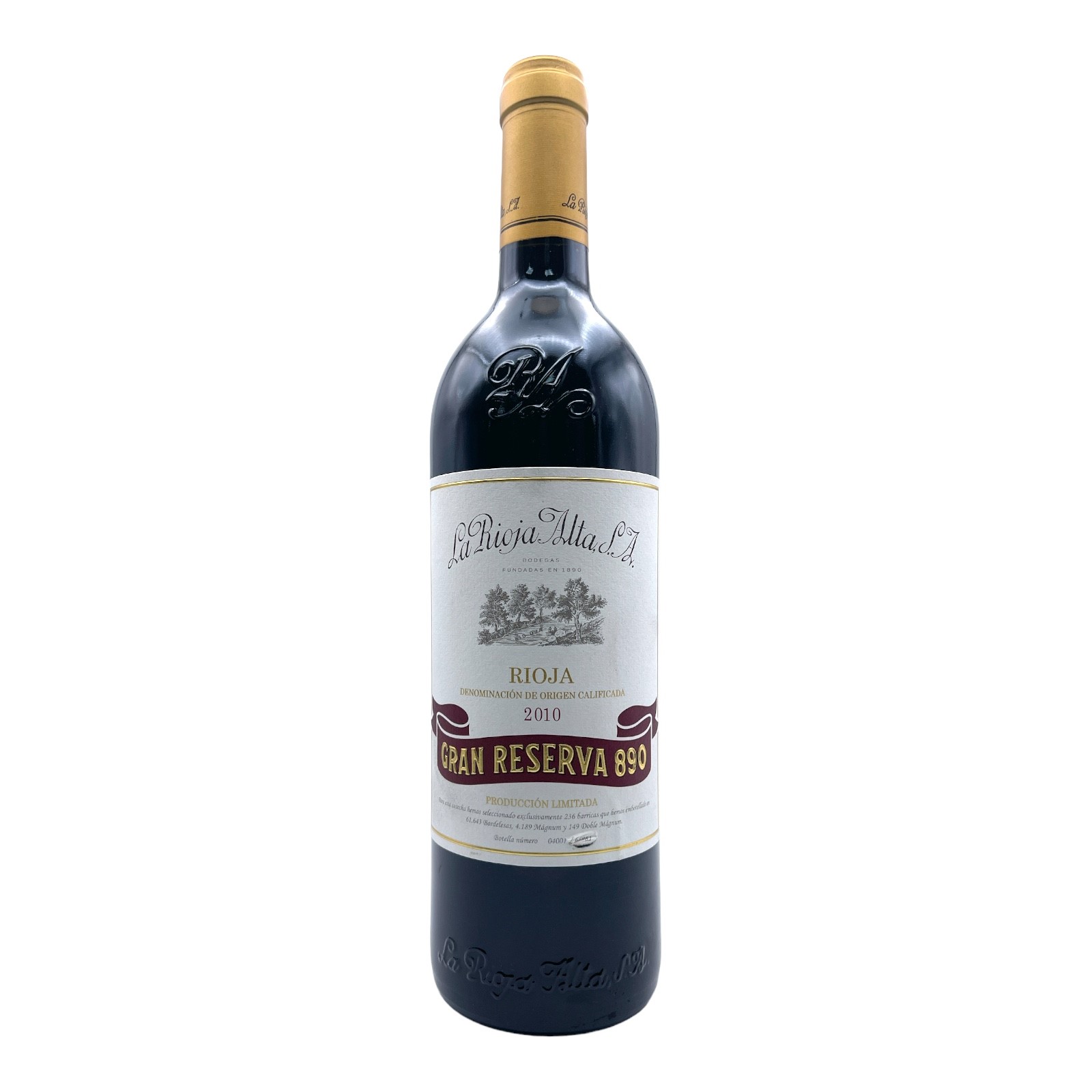 LA RIOJA ALTA SA Rioja Gran Reserva '890' - Rioja Alta 2010 Bottle (los) Image