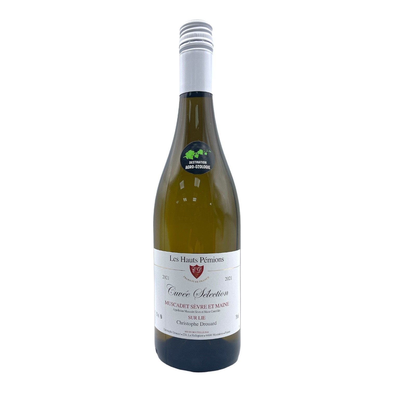 HAUTS PEMIONS Muscadet Sevre et Maine Sur Lie 'Cuvee Selection' Christophe Drouard - Monnieres 2024 Bottle Image